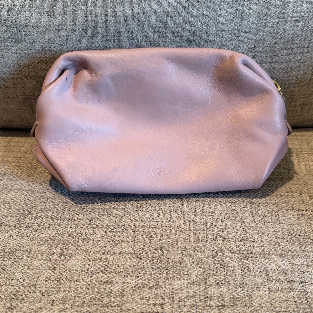 J. Crew Dopp Kit Leather used light pink color used